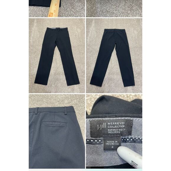 J. jill womens wearever collection refined woven trouser sz 4 business casual - Picture 1 of 12